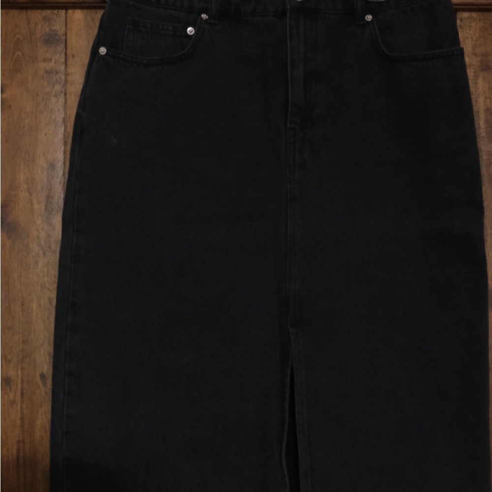 H&M Charcoal Denim Skirt